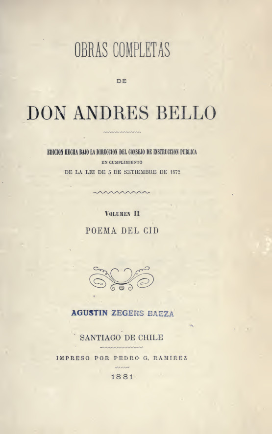 Obras Completas II, Poema del Cid