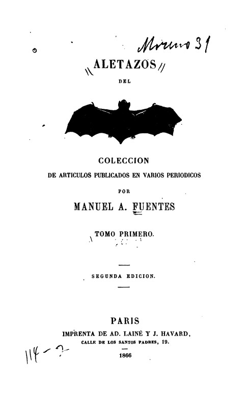 Aletazos del Murciélago Tomo Primero