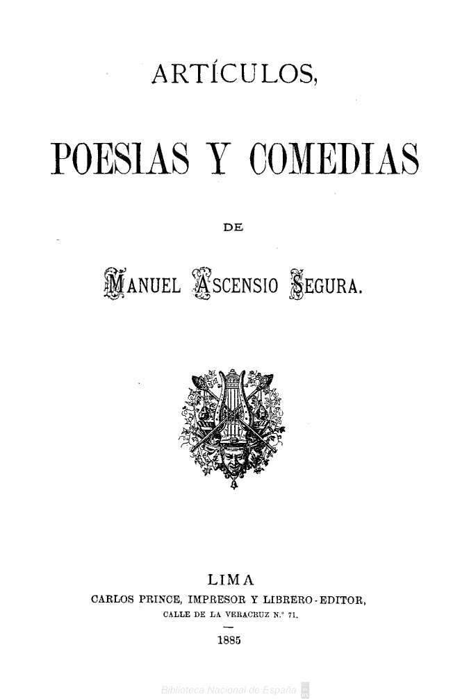 Artículos, poesías y comedias
