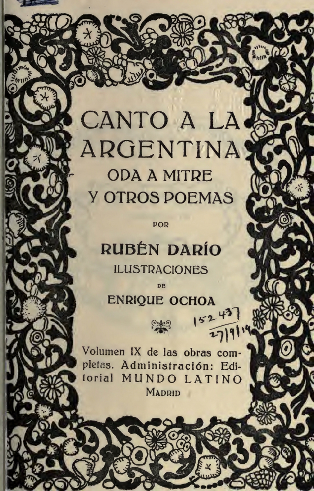 Canto a la Argentina, Oda a Mitre y otros poemas