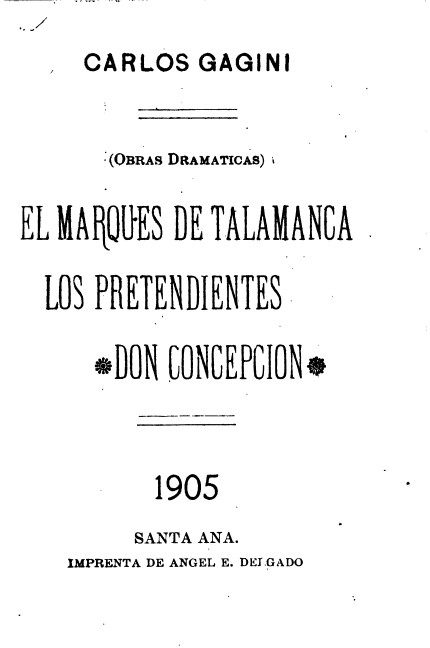 El Marqués de Talamanca. Los pretendientes. Don Concepción