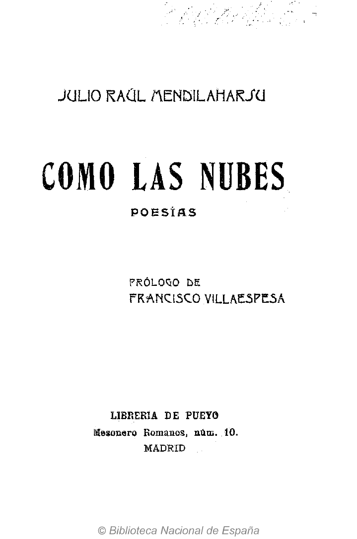 Como las nubes, poesías