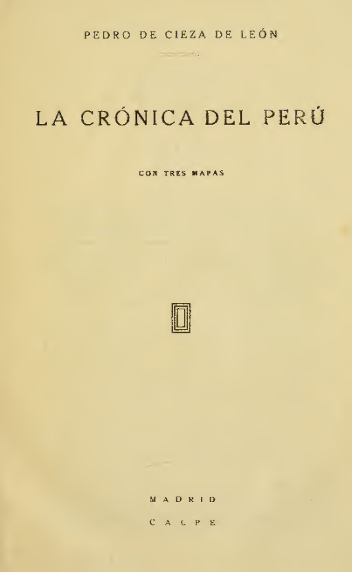 La crónica del Perú