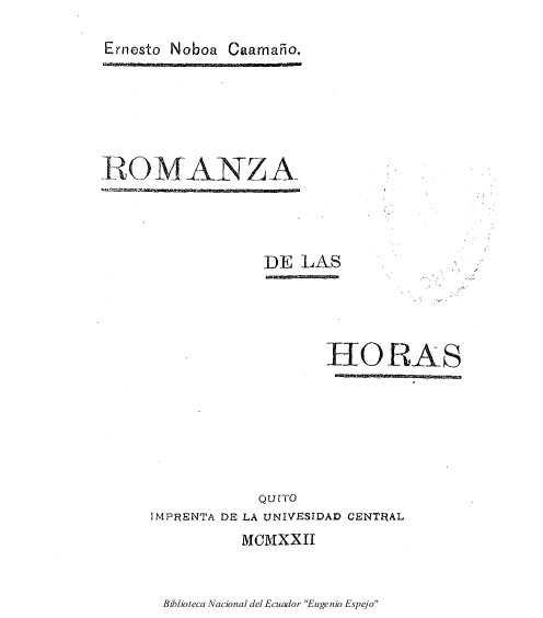 Romanza de las horas