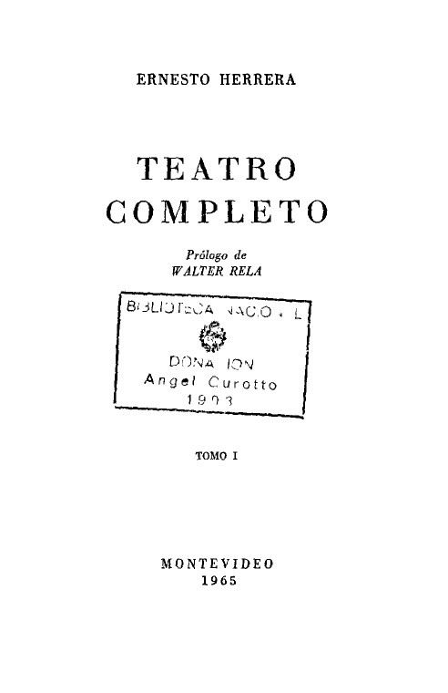 Teatro completo Tomo I