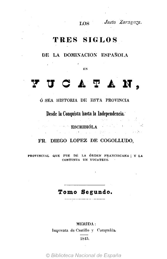 Historia de Yucatán Tomo II