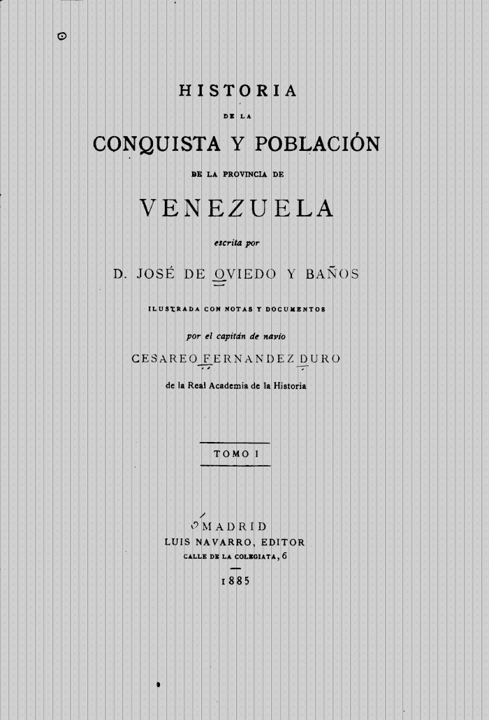 Historia de la conquista y población de la provincia de Venezuela