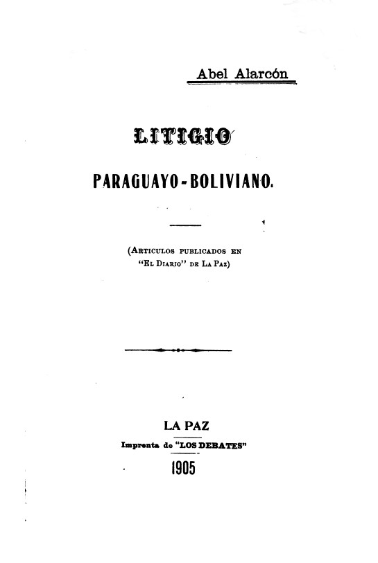 Litigio Paraguayo - Boliviano