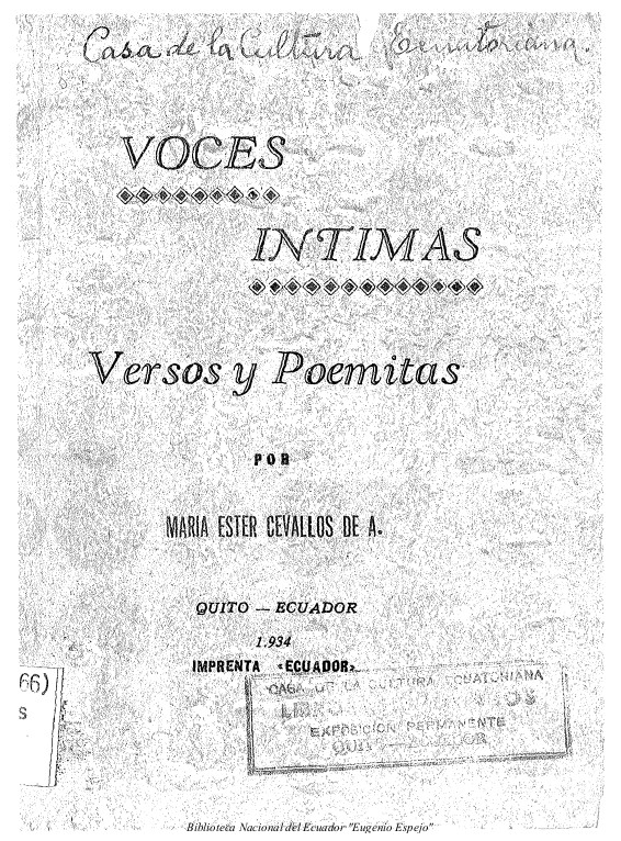 Voces íntimas, Versos y poemitas