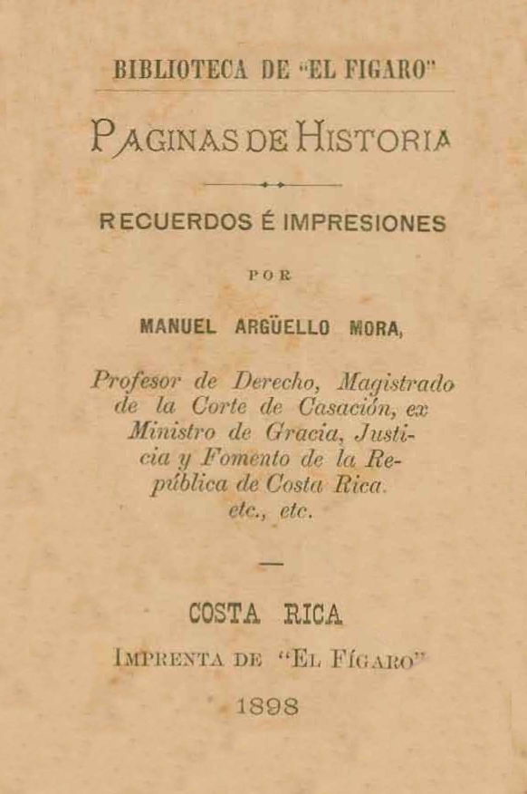 Páginas de historia, recuerdos e impresiones