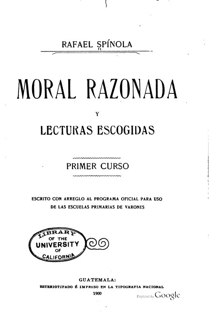 Moral razonada y lecturas escogidas